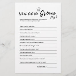 新郎が何と言ったかブライダルシャワー