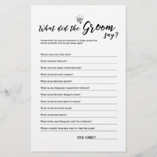 新郎が何と言ったかブライダルシャワー