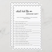 新郎が何と言ったかミニマルなブライダルシャワー (正面/裏面)