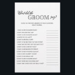 新郎が何と言ったミニマルブライダルシャワーゲーム チラシ<br><div class="desc">この楽しむブライダルシャワーとかわいシンプルいゲームで。同じスタイルでより多くのブライダルシャワーゲームのために私たちのコレクションをチェック。これらのゲームは編集できないことに注意してください。</div>