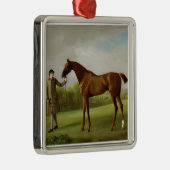 新郎が保持するジョージStubbs |の光沢c.1760-62 メタルオーナメント (右)