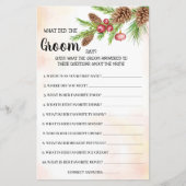 新郎が言うクリスマスブライダルシャワーゲームカード チラシ (正面)