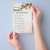 新郎が言うクリスマスブライダルシャワーゲームカード チラシ (ハンドル)