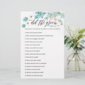 新郎が言ったフローラブライダルシャワーゲーム (スタンド正面)