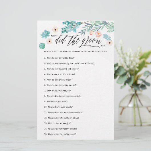 新郎が言ったフローラブライダルシャワーゲーム (スタンド正面)