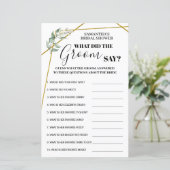 新郎が言った二カ国語ブライダルシャワーゲーム (スタンド正面)