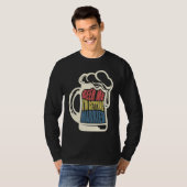 新郎が「俺にビール！」と言う、結婚前の独身最後のパーティ Tシャツ (正面フル)