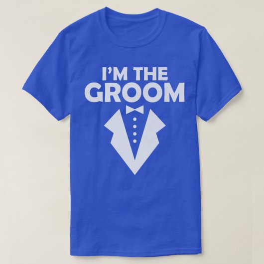 新郎です！結婚前の男の祭典 Tシャツ (デザイン正面)
