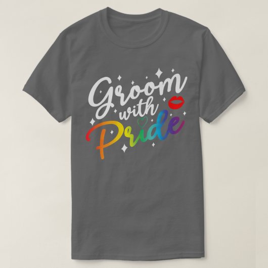 新郎とプライドゲイプライドLGBT同盟学士役 Tシャツ (デザイン正面)