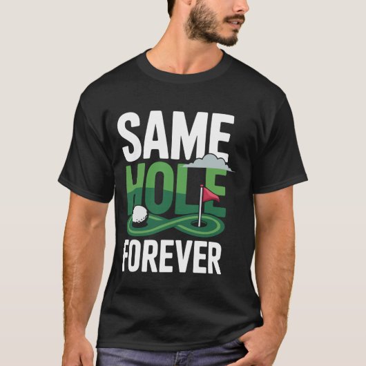 新郎と友達のためのゴルフボールリングジョーク 面白いユーモア Tシャツ (正面)
