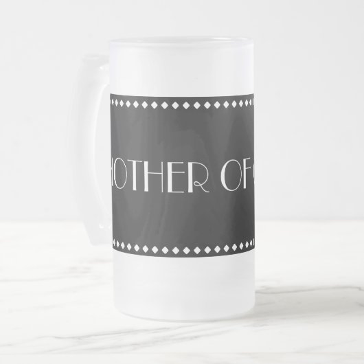 新郎によって曇らされるマグの母 フロストグラスビールジョッキ (正面左)