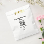 新郎に乾杯を買う QR コードをスキャンする仲人 フェイバーバッグ (封をした状態)