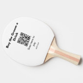 新郎に乾杯を買う QR コードをスキャンする仲人 卓球ラケット (横)