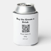 新郎に乾杯を買う QR コードをスキャンする 缶クーラー (缶裏面)