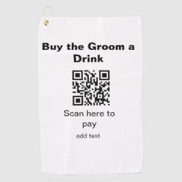新郎に乾杯を買う QR コードをスキャン ゴルフタオル