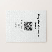 新郎に乾杯を買うQRコードをスキャンする ジグソーパズル (横)