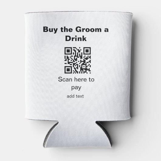 新郎に乾杯を買うQRコードをスキャンする 缶クーラー (正面)