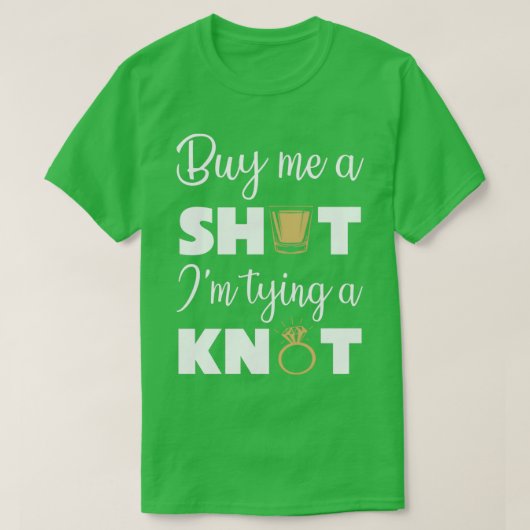 新郎に乾杯を買って！ 結婚式の贈り物 Tシャツ (デザイン正面)