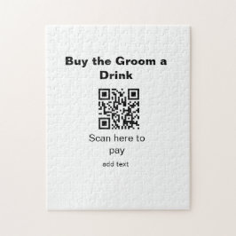 新郎に飲み代を払うQRコードをスキャンする仲人 ジグソーパズル