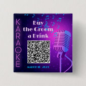 「新郎に飲み物を買おう」ボタン 缶バッジ (正面)