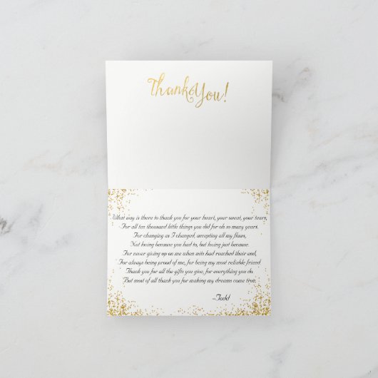 新郎のお母さんありがとう サンキューカード (内部)