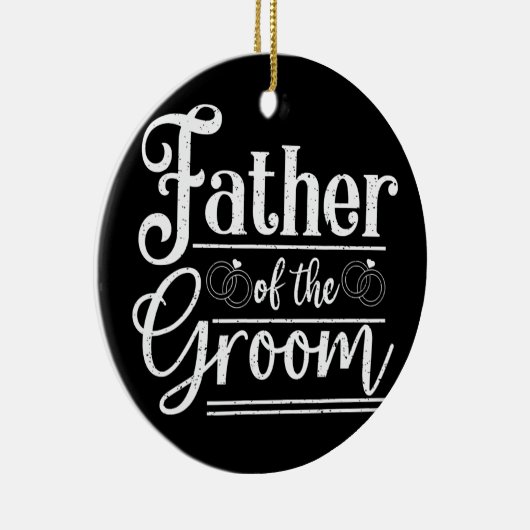 新郎のお祝い式結婚の父 セラミックオーナメント (右)