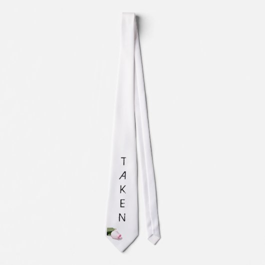 新郎のためのおもしろいの独身のタイのギフト"私は取られます" ネクタイ (正面)