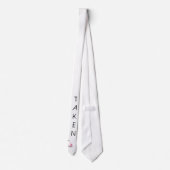 新郎のためのおもしろいの独身のタイのギフト"私は取られます" ネクタイ (裏面)