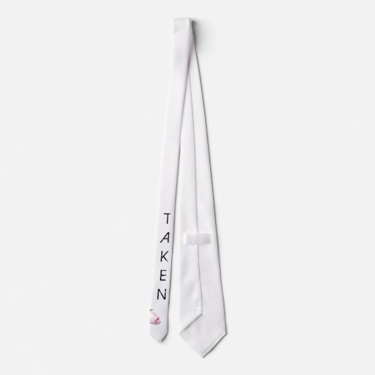 新郎のためのおもしろいの独身のタイのギフト"私は取られます" ネクタイ (裏面)