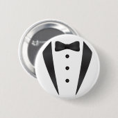 新郎のためのタキシードの結婚祝いそして支柱 缶バッジ (正面&裏面)