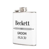 新郎のためのパーソナライズされた水筒 フラスク (左)