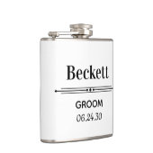 新郎のためのパーソナライズされた水筒 フラスク (右)