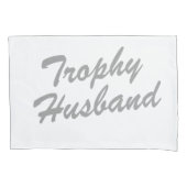 新郎のためのパーソナライズなトロフィの夫の枕カバー 枕カバー (正面)