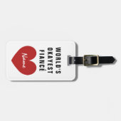 新郎のための世界のおかおもしろいけフィアンセ荷物タグ ラゲッジタグ (正面横)