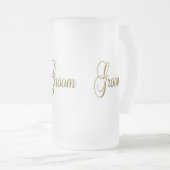 新郎のための曇りガラスのマグ フロストグラスビールジョッキ (正面右)