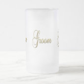 新郎のための曇りガラスのマグ フロストグラスビールジョッキ (中央)