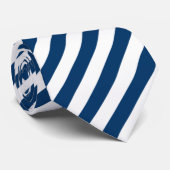 新郎のための濃紺そして白くストライプのな結婚式のタイ ネクタイ (ロール)