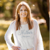 新郎のほこりっぽい青い書道の母 Tシャツ