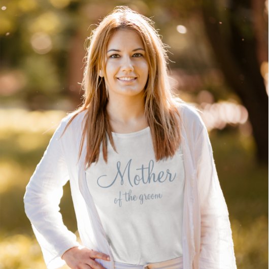 新郎のほこりっぽい青い書道の母 Tシャツ