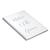 新郎のウェディングギフトのお願いの埃っぽい青い母 ノートブック (右側)