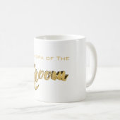 新郎のエレガントなタイポグラフィの金ゴールドの文字の祖父 コーヒーマグカップ (正面右)