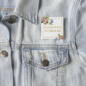 新郎のエレガントフローラの結婚継母 缶バッジ (インサイチュ)