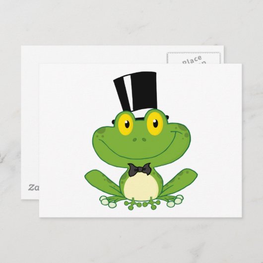 新郎のカエルの漫画のキャラクター ポストカード (正面/裏面)