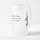 新郎のカスタマイズ可能なガラスマグ フロストグラスビールジョッキ (正面右)