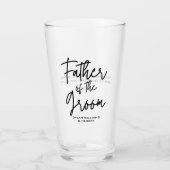 新郎のカスタムウェディングの父 タンブラーグラス (正面)