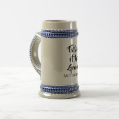 新郎のカスタムウェディングの親ギフトの父 ビールジョッキ (正面左)