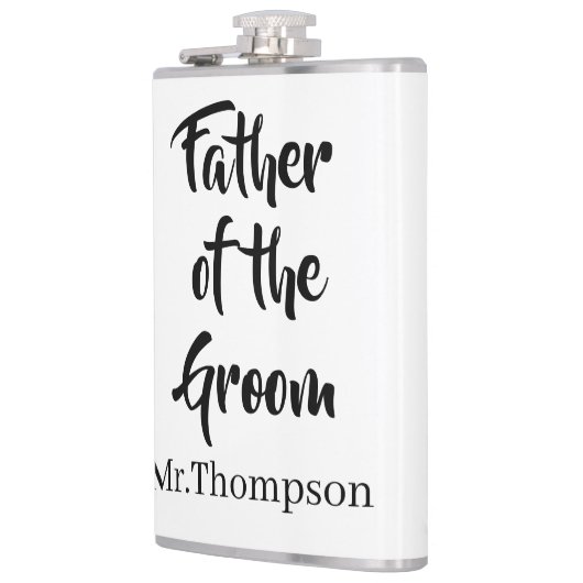 新郎のカスタムウェディングの親ギフトの父 フラスク (左)
