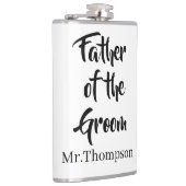 新郎のカスタムウェディングの親ギフトの父 フラスク (右)