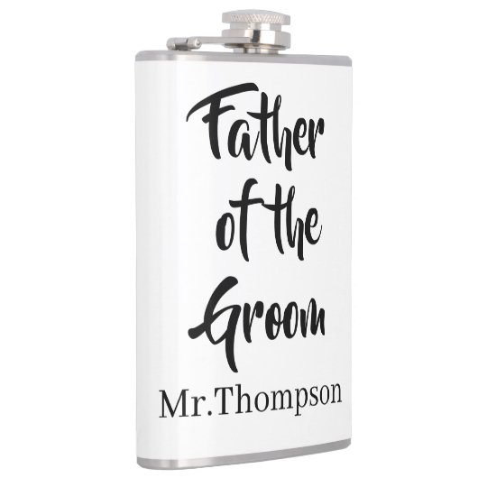 新郎のカスタムウェディングの親ギフトの父 フラスク (右)