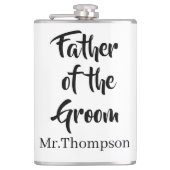 新郎のカスタムウェディングの親ギフトの父 フラスク (正面)